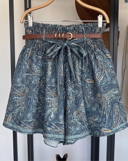 Ovila - Blue Paisley Kimono Sleeve Co Ord Set
