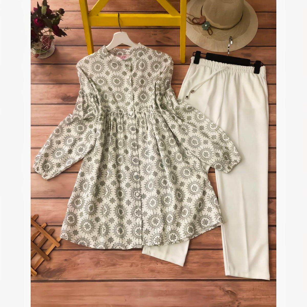 Paisley Patch - Ivory Co-ord Set