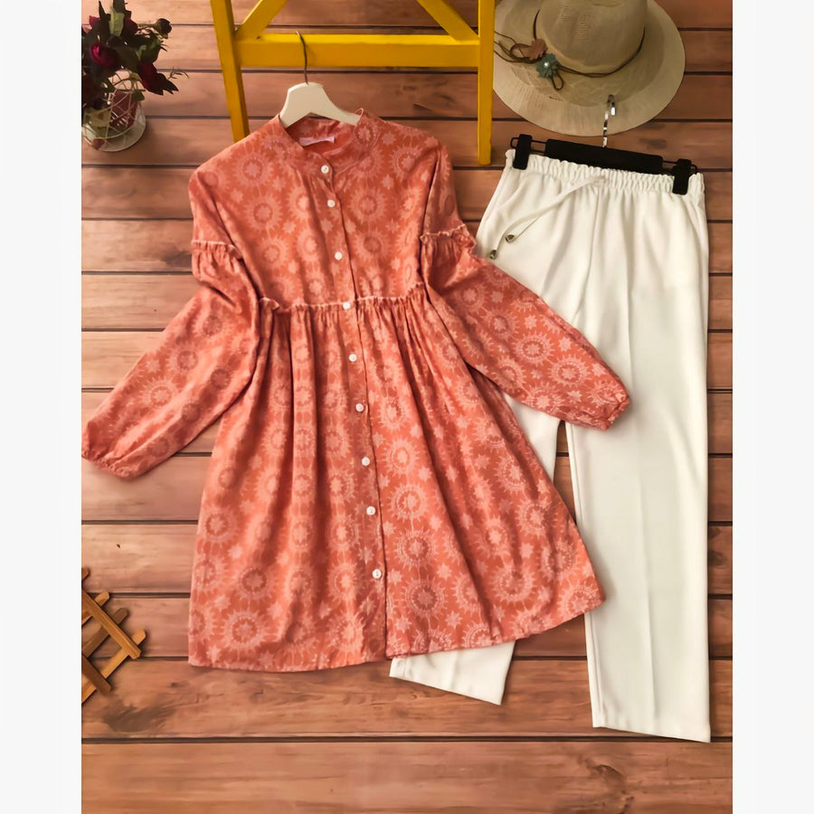 Paisley Patch - Coral Co-ord Set