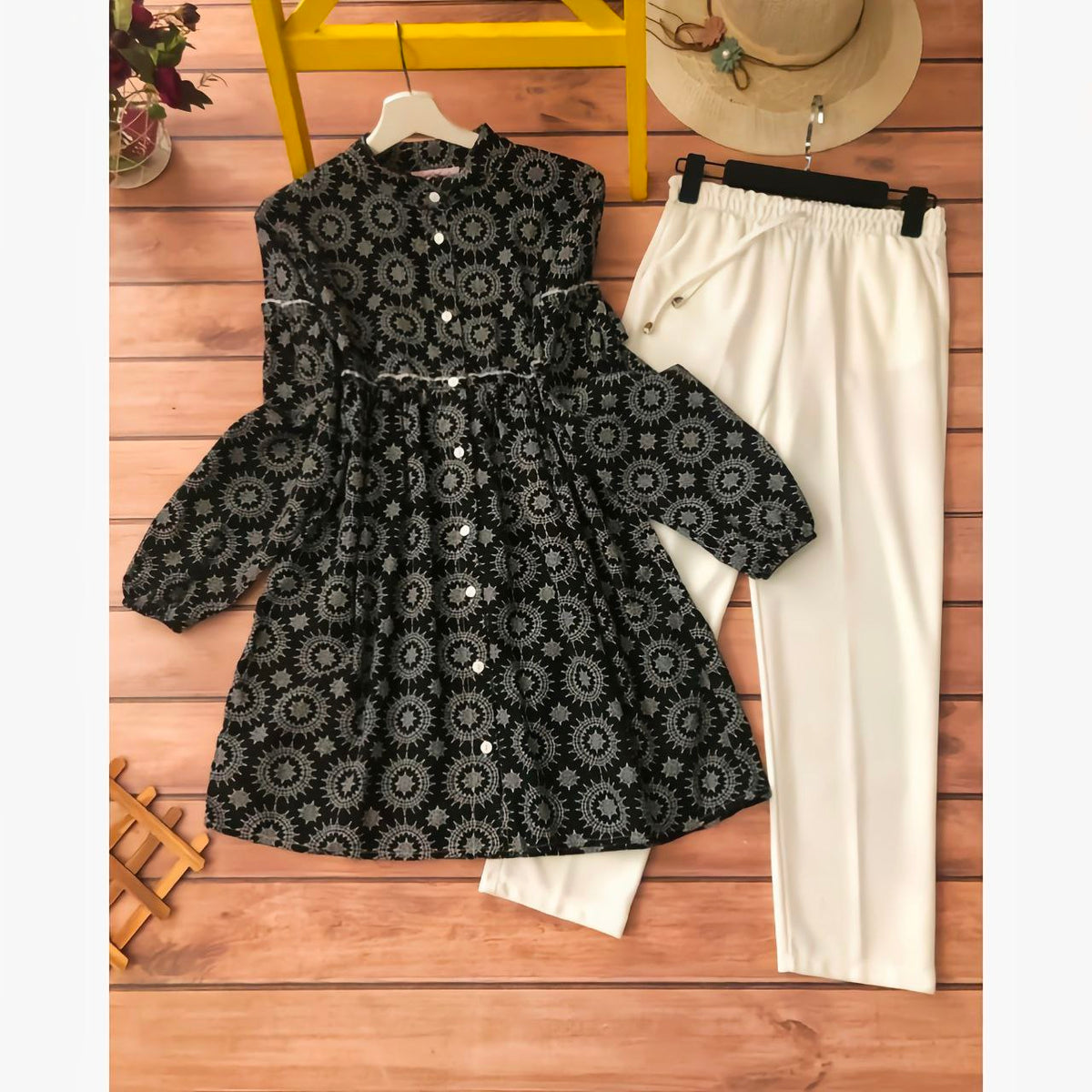 Paisley Patch - Black Co-ord Set
