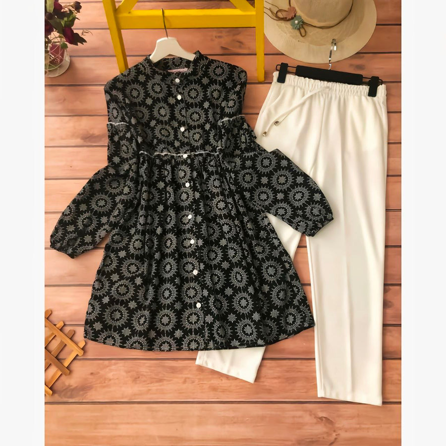 Paisley Patch - Black Co-ord Set