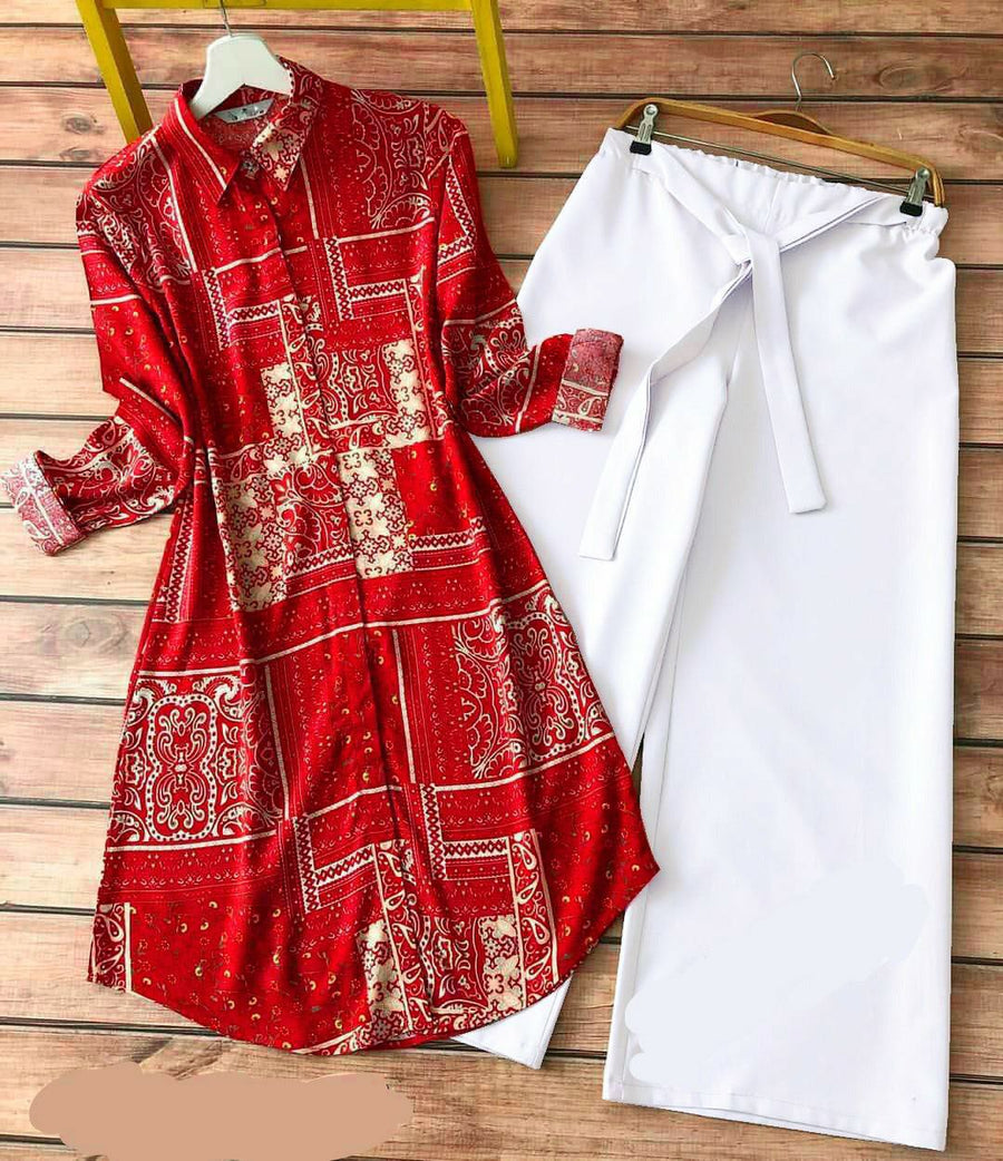 Boho Royale - Red Bandana Print Co-ord Set