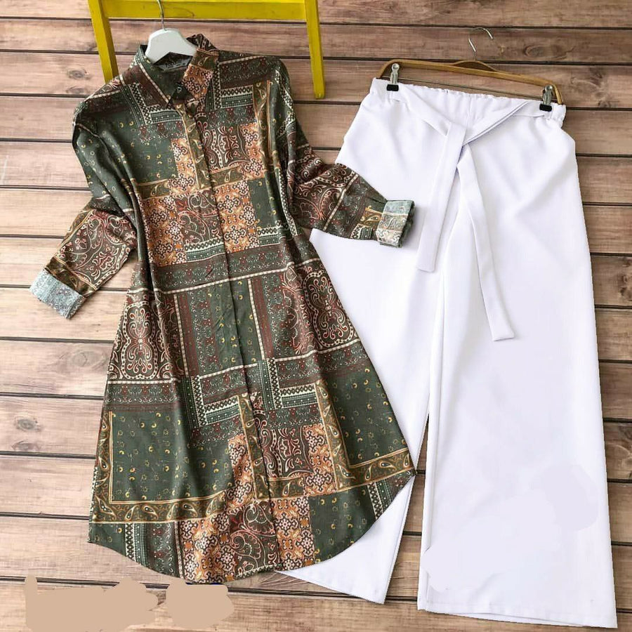 Boho Royale - Olive Patchwork Print Co-ord Set