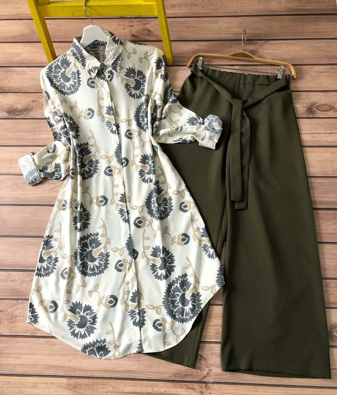 Olive Bloom Co-ord Set