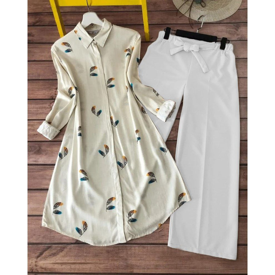 Autumn Bloom - Cream Tulip Print Co-ord Set