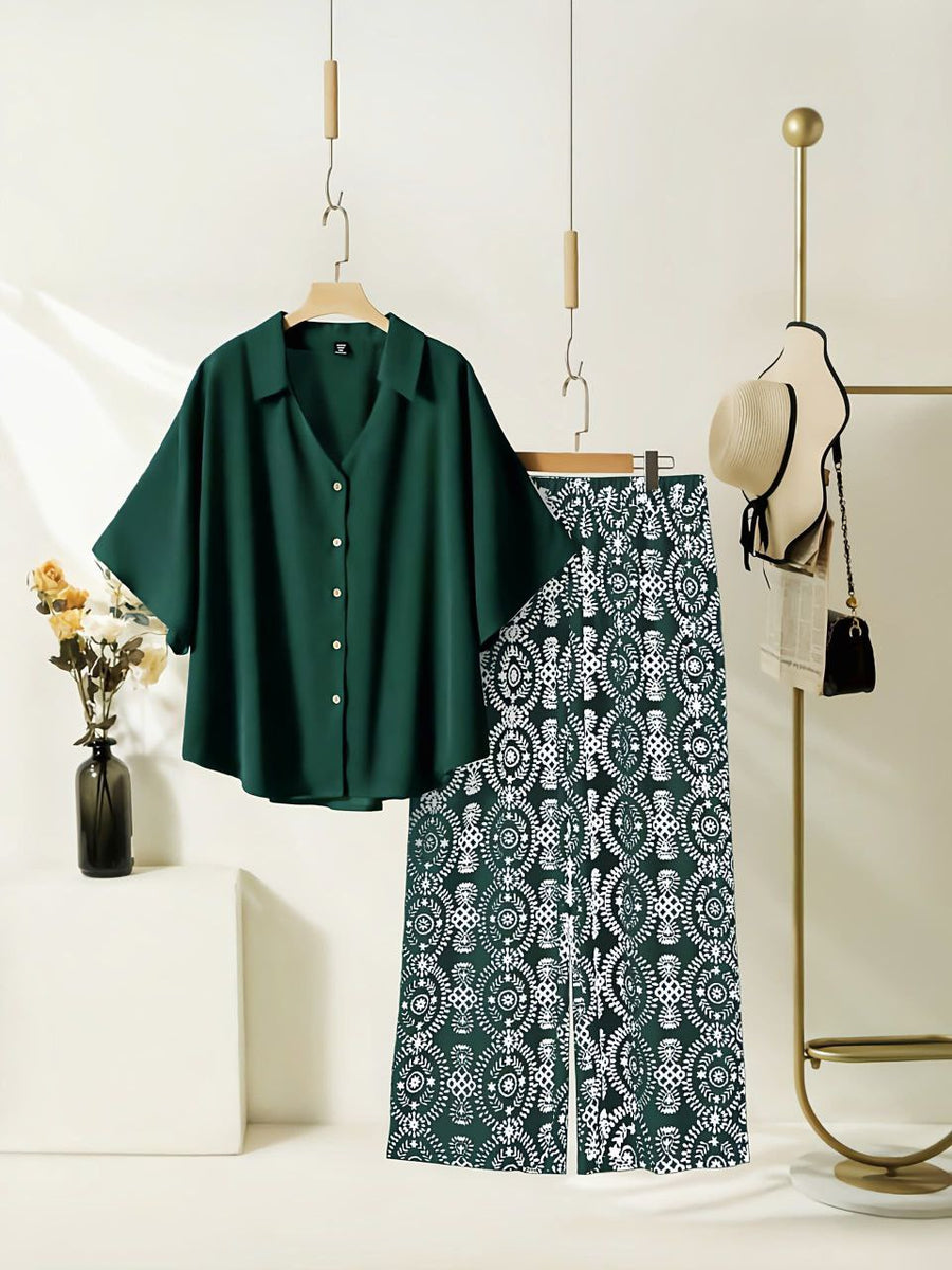 GeoPop - Emerald Medallion Print Co-ord Set